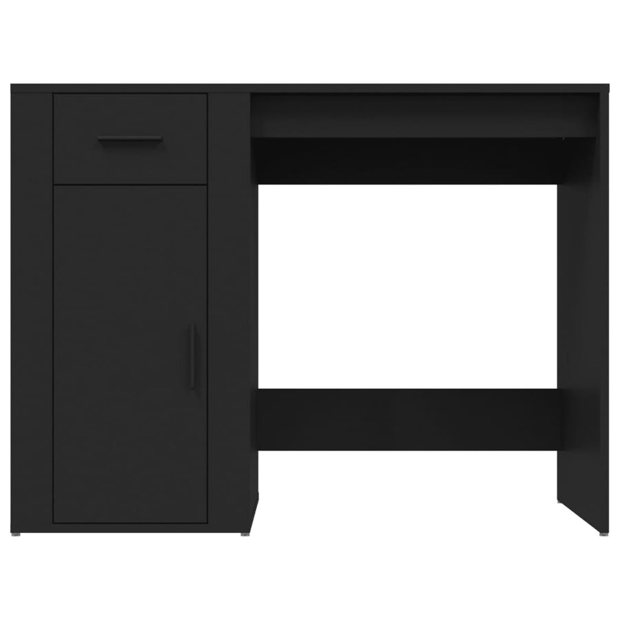 Bureau 100X49X75 Cm Bewerkt Hout Zwart