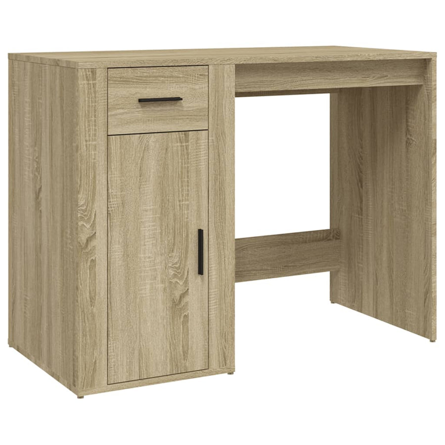 Bureau 100X49X75 Cm Bewerkt Hout Sonoma Eikenkleurig