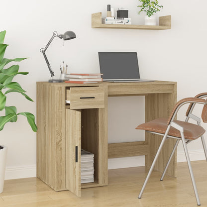 Bureau 100X49X75 Cm Bewerkt Hout Sonoma Eikenkleurig