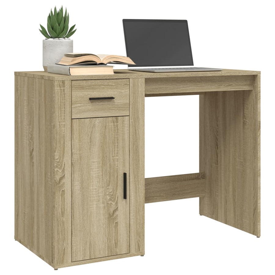 Bureau 100X49X75 Cm Bewerkt Hout Sonoma Eikenkleurig