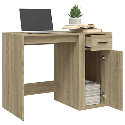 Bureau 100X49X75 Cm Bewerkt Hout Sonoma Eikenkleurig