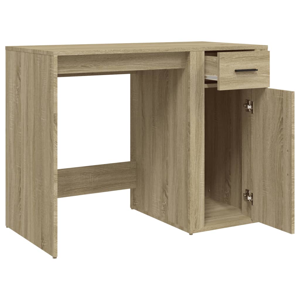 Bureau 100X49X75 Cm Bewerkt Hout Sonoma Eikenkleurig