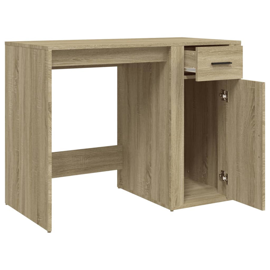 Bureau 100X49X75 Cm Bewerkt Hout Sonoma Eikenkleurig