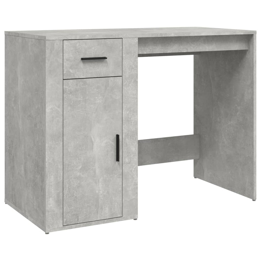 Bureau 100X49X75 Cm Bewerkt Hout Betongrijs