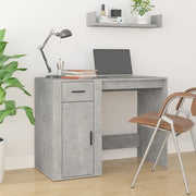 Desk 100x49x75 cm treated wood concrete grey