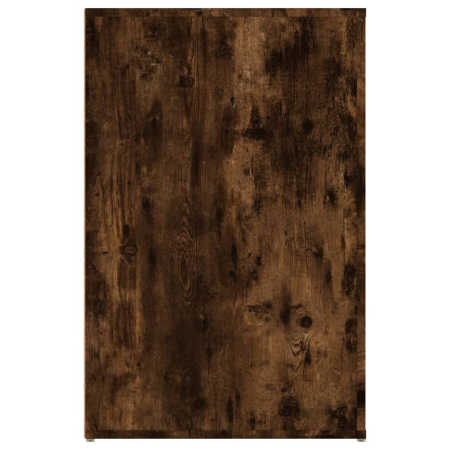 Bureau 100X49X75 Cm Bewerkt Hout Gerookt Eikenkleurig