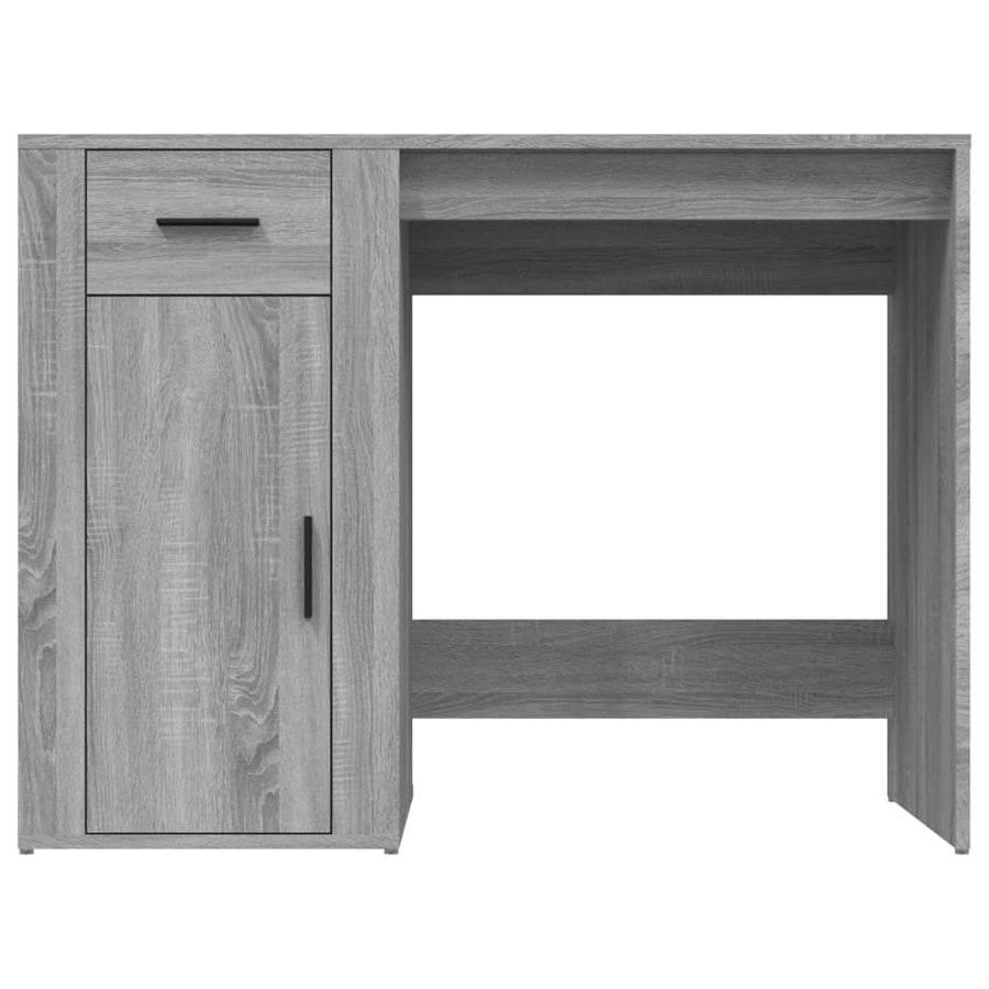 Bureau 100X49X75 Cm Bewerkt Hout Grijs Sonoma Eikenkleurig