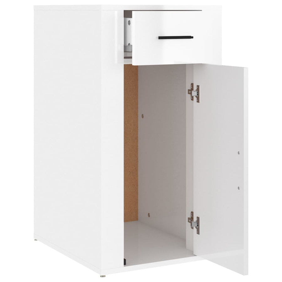 Bureaukastje 40X49X75 Cm Bewerkt Hout Hoogglans Wit