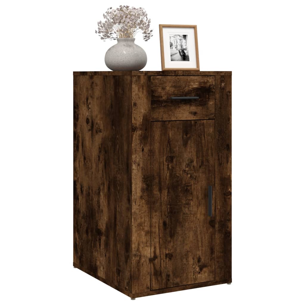 Bureaukastje 40X49X75 Cm Bewerkt Hout Gerookt Eikenkleurig