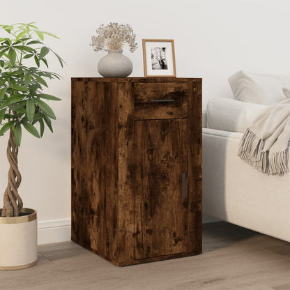 Bureaukastje 40X49X75 Cm Bewerkt Hout Gerookt Eikenkleurig