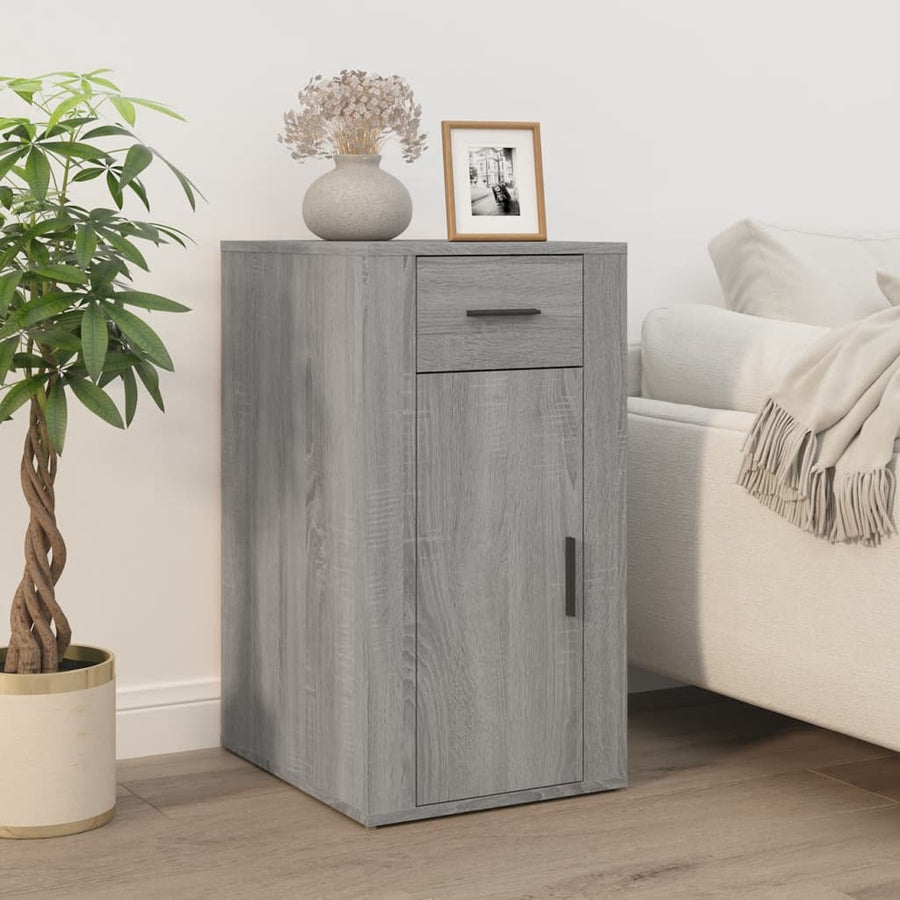 Bureaukastje 40X49X75 Cm Bewerkt Hout Grijs Sonoma Eikenkleurig