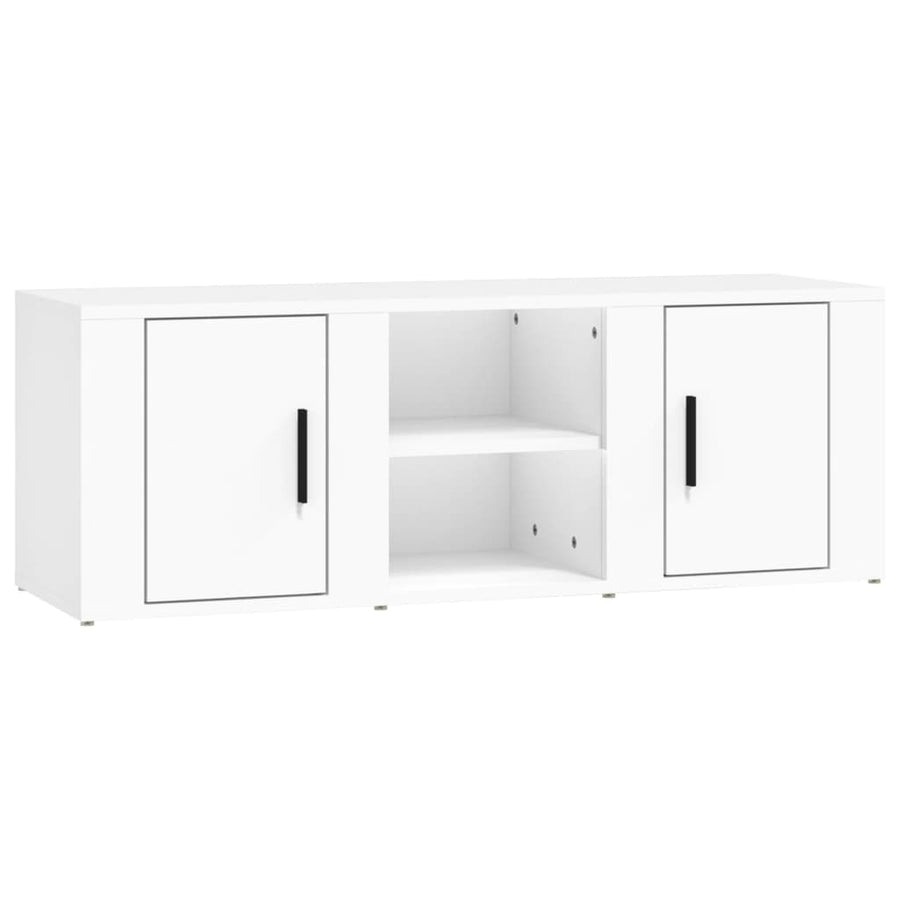 Tv-Meubel 100X31,5X35 Cm Bewerkt Hout Wit