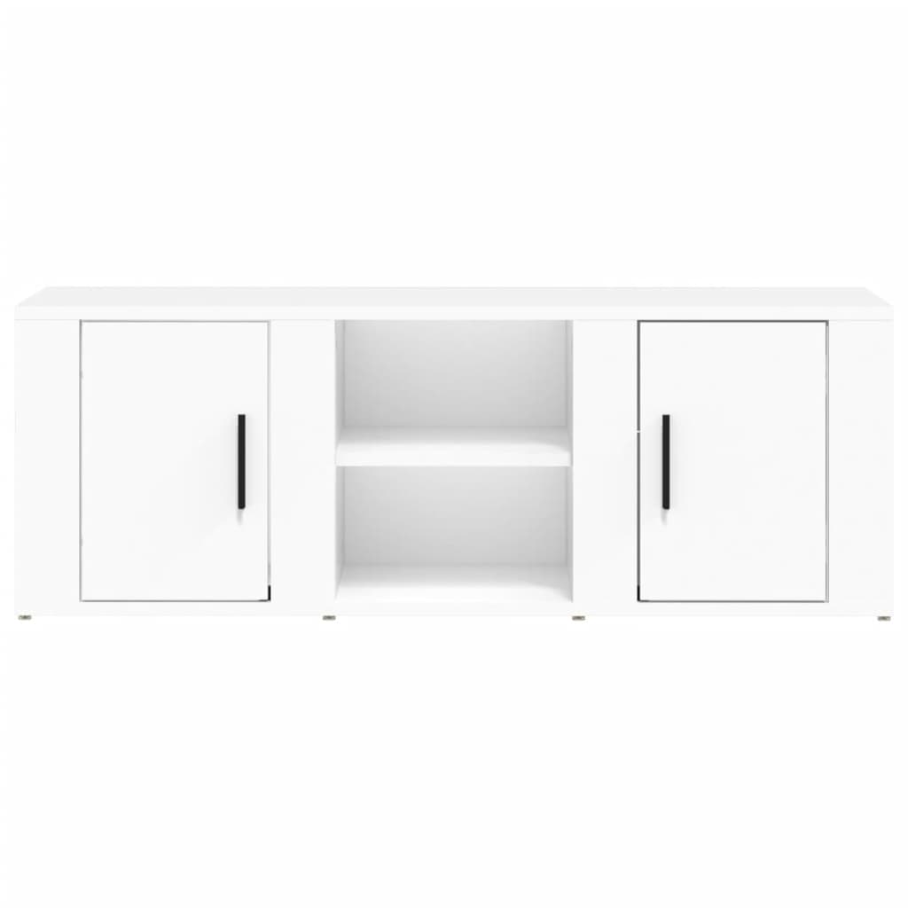 Tv-Meubel 100X31,5X35 Cm Bewerkt Hout Wit