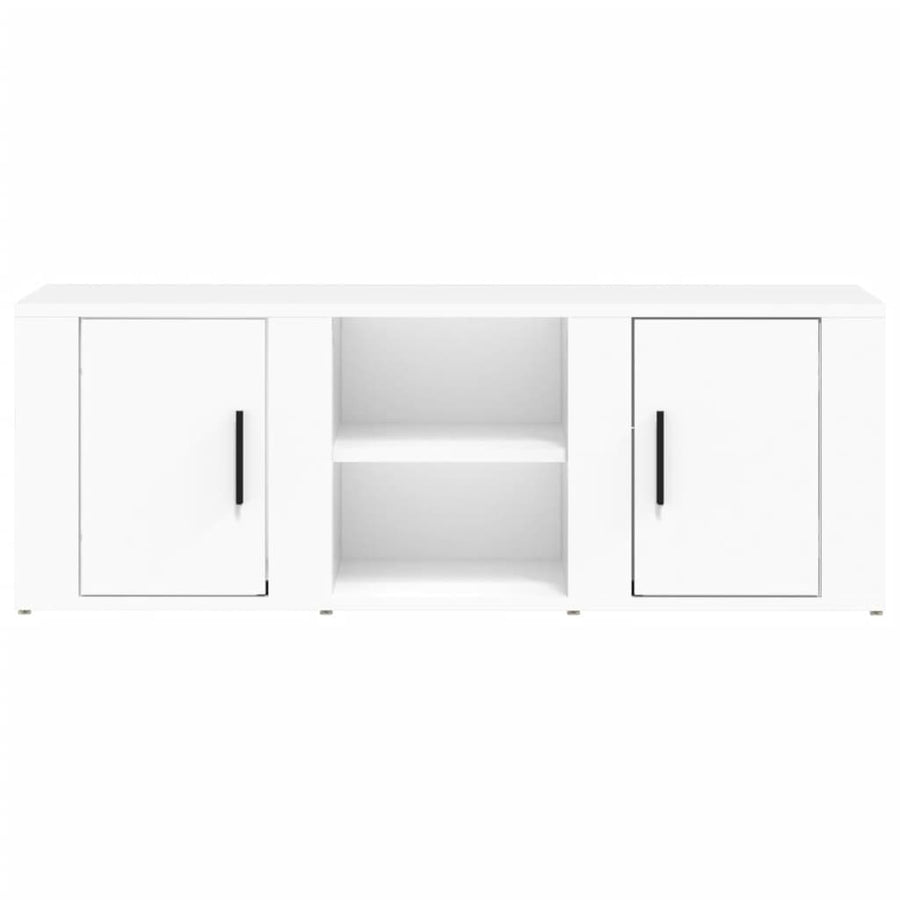 Tv-Meubel 100X31,5X35 Cm Bewerkt Hout Wit