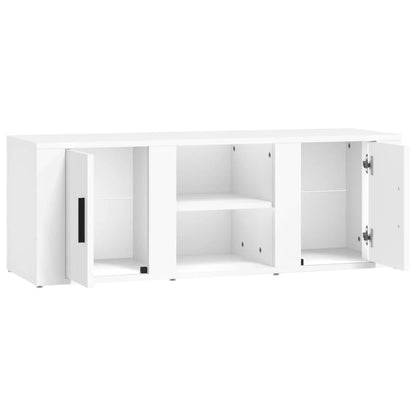 Tv-Meubel 100X31,5X35 Cm Bewerkt Hout Wit