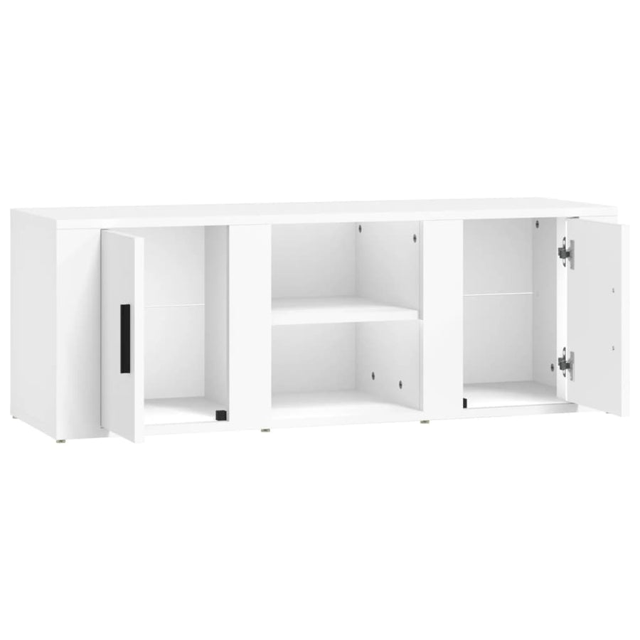 Tv-Meubel 100X31,5X35 Cm Bewerkt Hout Wit