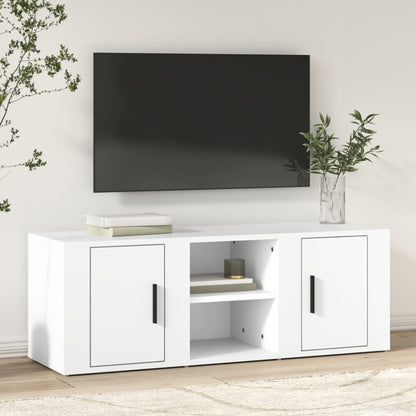 Tv-Meubel 100X31,5X35 Cm Bewerkt Hout Wit