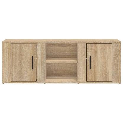 Tv-Meubel 100X31,5X35 Cm Bewerkt Hout Sonoma Eikenkleurig