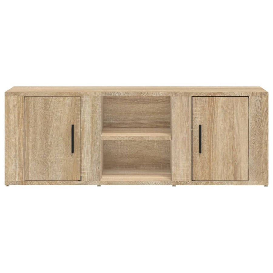 Tv-Meubel 100X31,5X35 Cm Bewerkt Hout Sonoma Eikenkleurig
