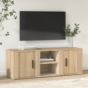Tv-meubel 100x31,5x35 cm bewerkt hout sonoma eiken