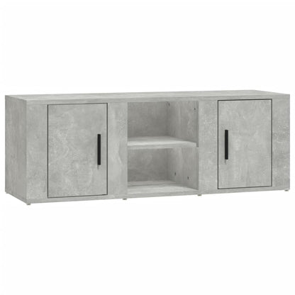 Tv-Meubel 100X31,5X35 Cm Bewerkt Hout Betongrijs