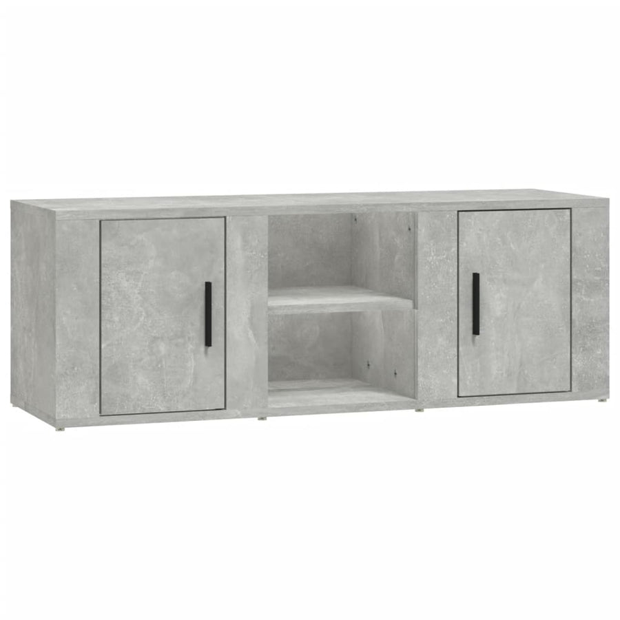 Tv-Meubel 100X31,5X35 Cm Bewerkt Hout Betongrijs