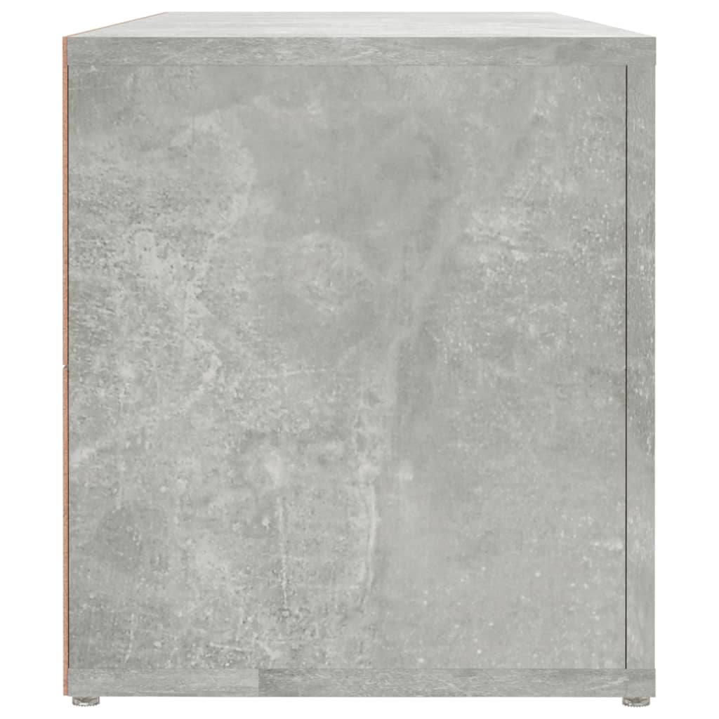 Tv-Meubel 100X31,5X35 Cm Bewerkt Hout Betongrijs