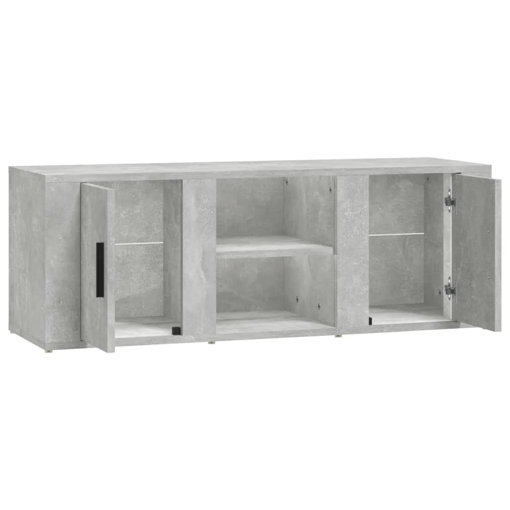 Tv-Meubel 100X31,5X35 Cm Bewerkt Hout Betongrijs
