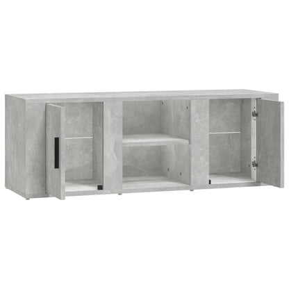 Tv-Meubel 100X31,5X35 Cm Bewerkt Hout Betongrijs