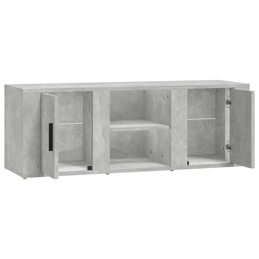 Tv-Meubel 100X31,5X35 Cm Bewerkt Hout Betongrijs