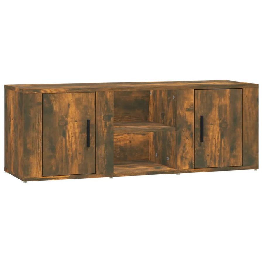 Tv-Meubel 100X31,5X35 Cm Bewerkt Hout Kleurig Gerookt eiken