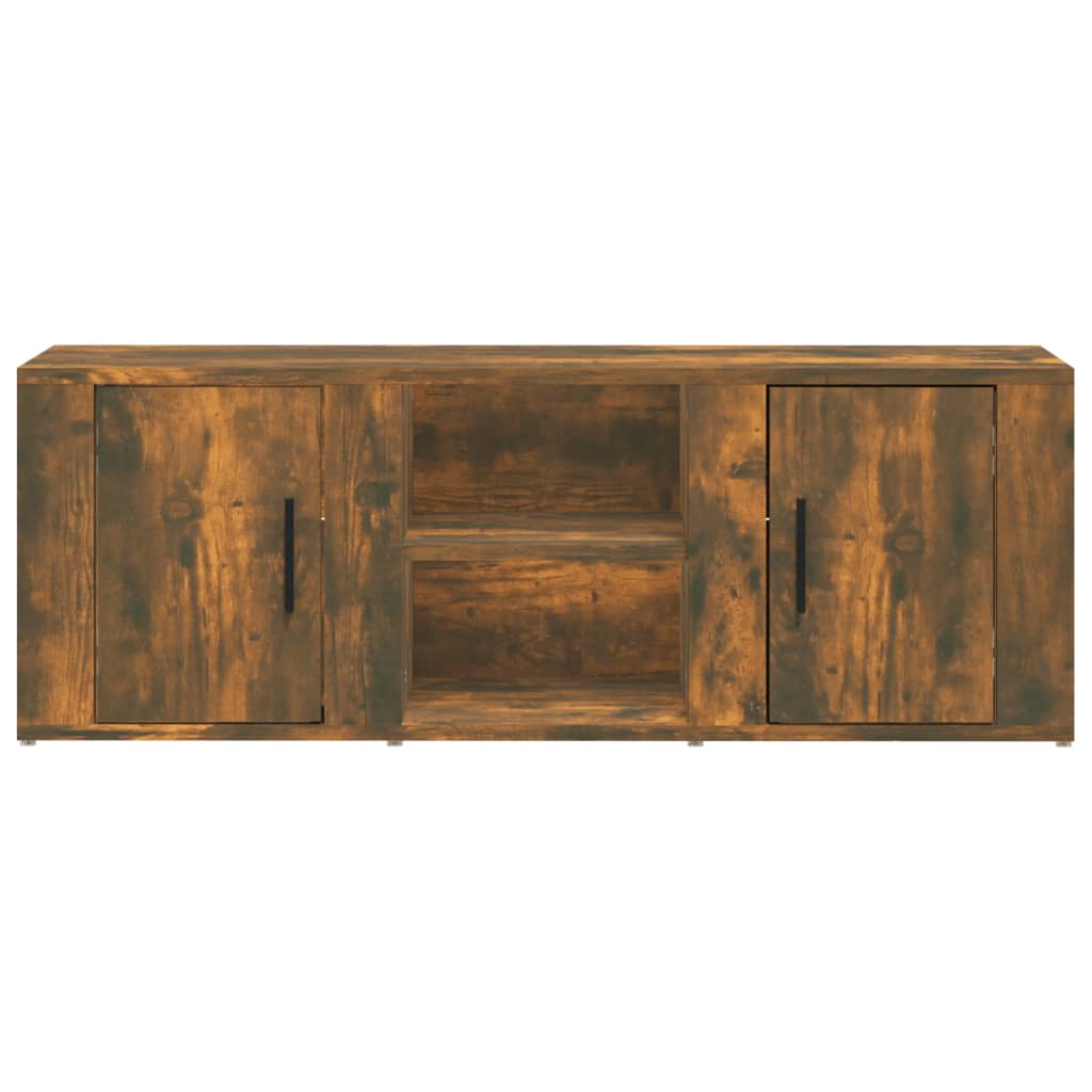 Tv-Meubel 100X31,5X35 Cm Bewerkt Hout Kleurig Gerookt eiken
