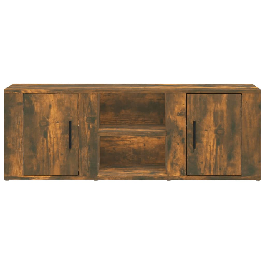 Tv-Meubel 100X31,5X35 Cm Bewerkt Hout Kleurig Gerookt eiken