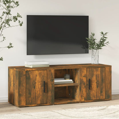 Tv-Meubel 100X31,5X35 Cm Bewerkt Hout Kleurig Gerookt eiken