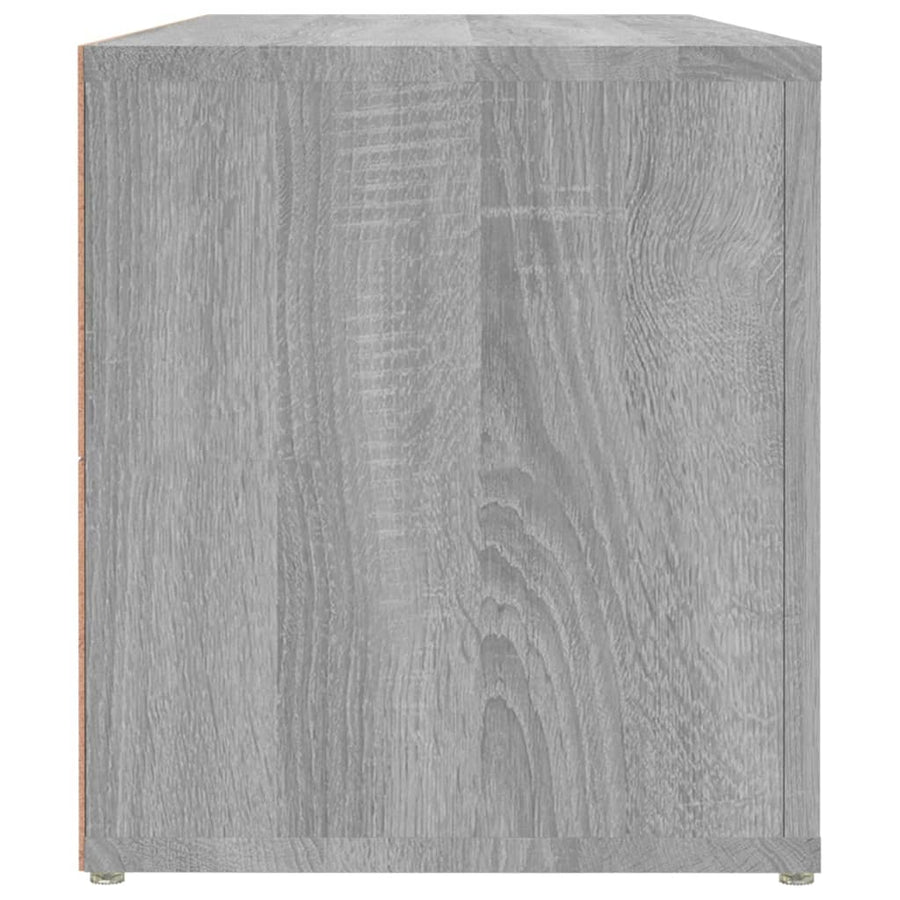 Tv-Meubel 100X31,5X35 Cm Bewerkt Hout Eikenkleurig Grijs sonoma