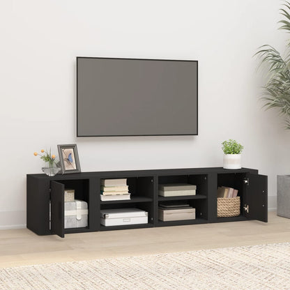 Tv-Meubels 80X31,5X36 Cm Bewerkt Hout 2 Zwart