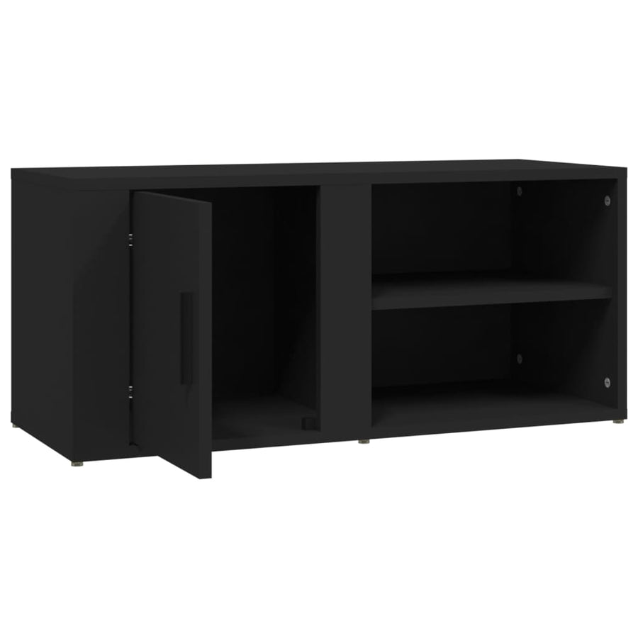 Tv-Meubels 80X31,5X36 Cm Bewerkt Hout 2 Zwart