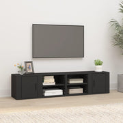 Tv-meubel 80x31,5x36 cm bewerkt hout zwart