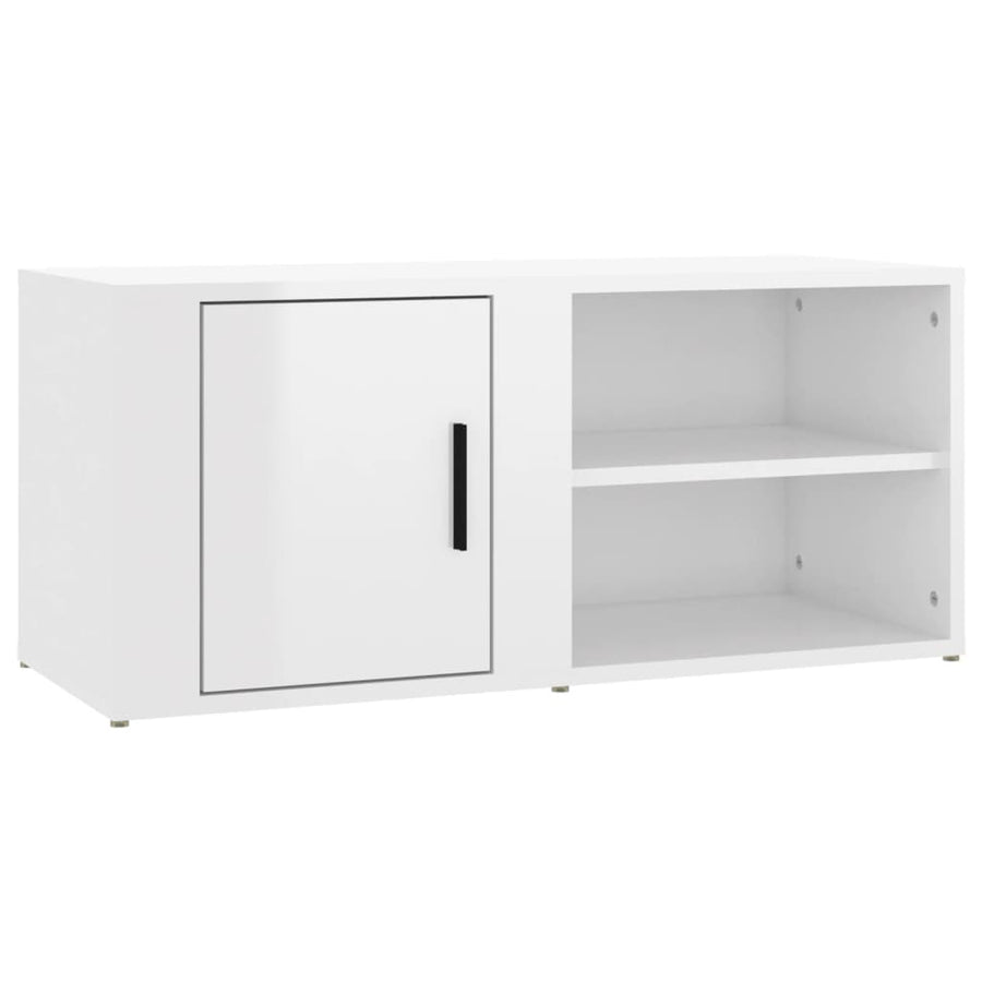 Tv-Meubels 80X31,5X36 Cm Bewerkt Hout 2 Hoogglans wit