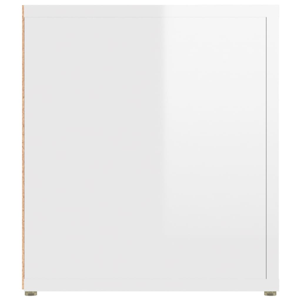 Tv-Meubels 80X31,5X36 Cm Bewerkt Hout 2 Hoogglans wit