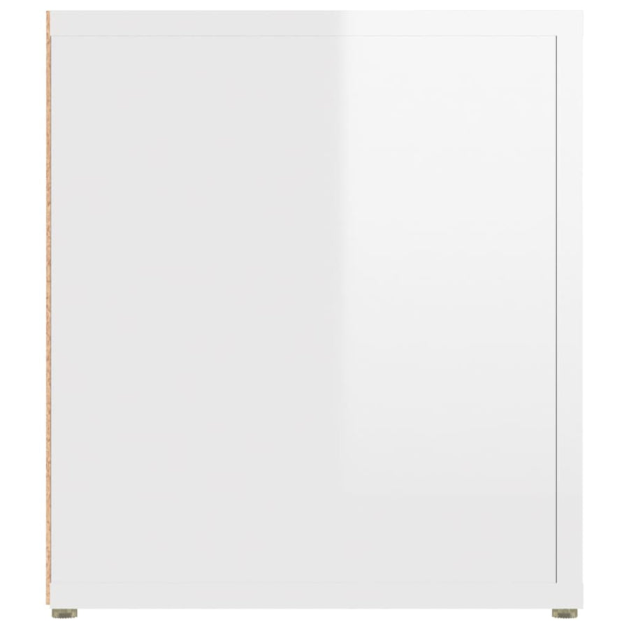 Tv-Meubels 80X31,5X36 Cm Bewerkt Hout 2 Hoogglans wit