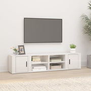 Tv-meubel 80x31,5x36 cm bewerkt hout hoogglans wit (2 stuks)