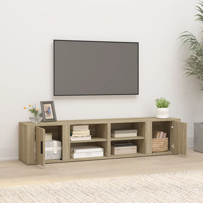 Tv-Meubels 80X31,5X36 Cm Bewerkt Hout Kleurig 2 Sonoma eiken
