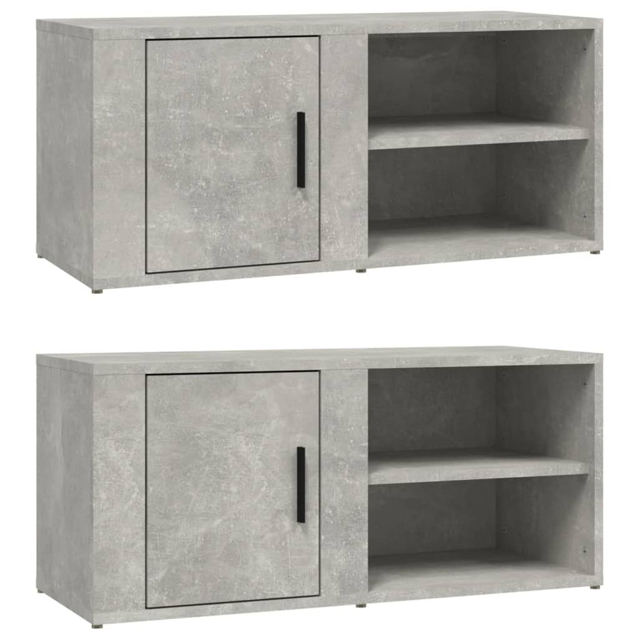 Tv-Meubels 80X31,5X36 Cm Bewerkt Hout 2 Betongrijs