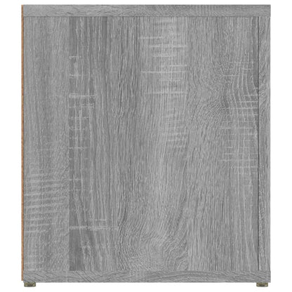 Tv-Meubel 80X3,5X36 Cm Bewerkt Hout Eikenkleurig 1 Grijs sonoma