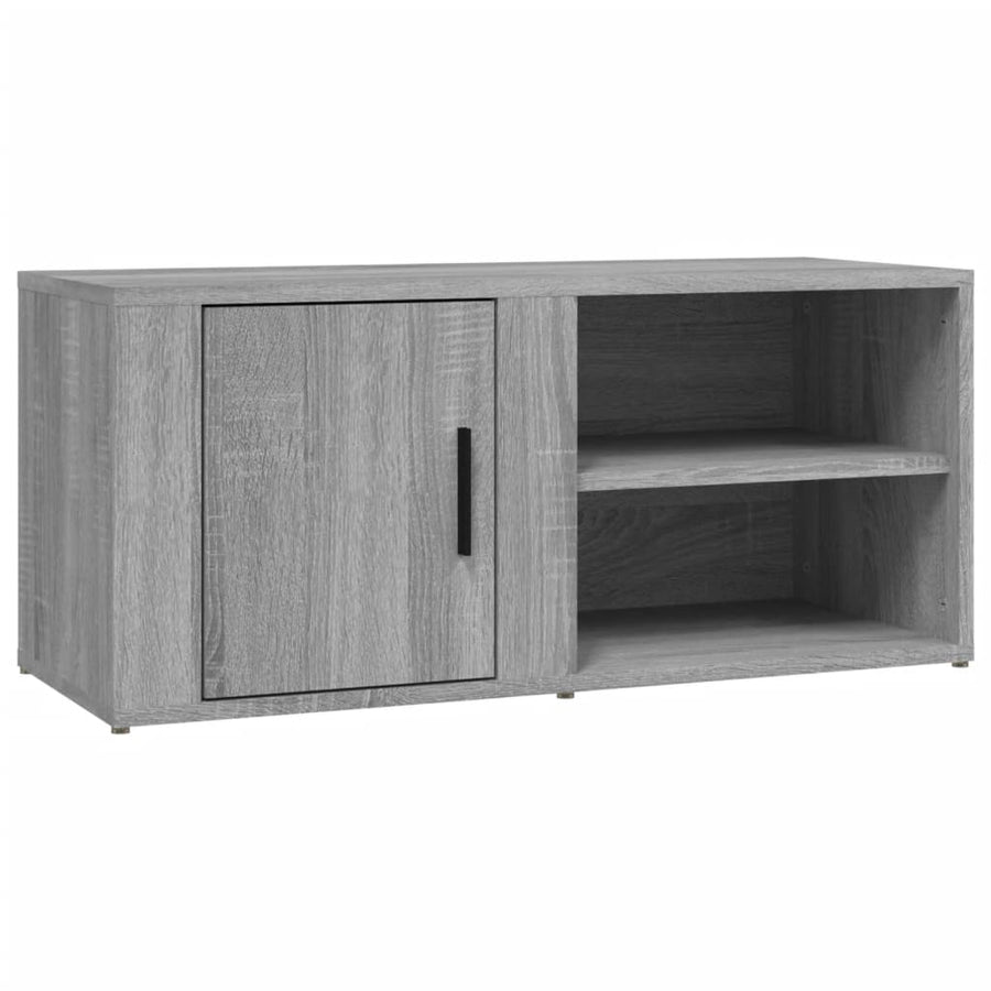 Tv-Meubels 80X31,5X36 Cm Bewerkt Hout Eiken 2 Grijs sonoma