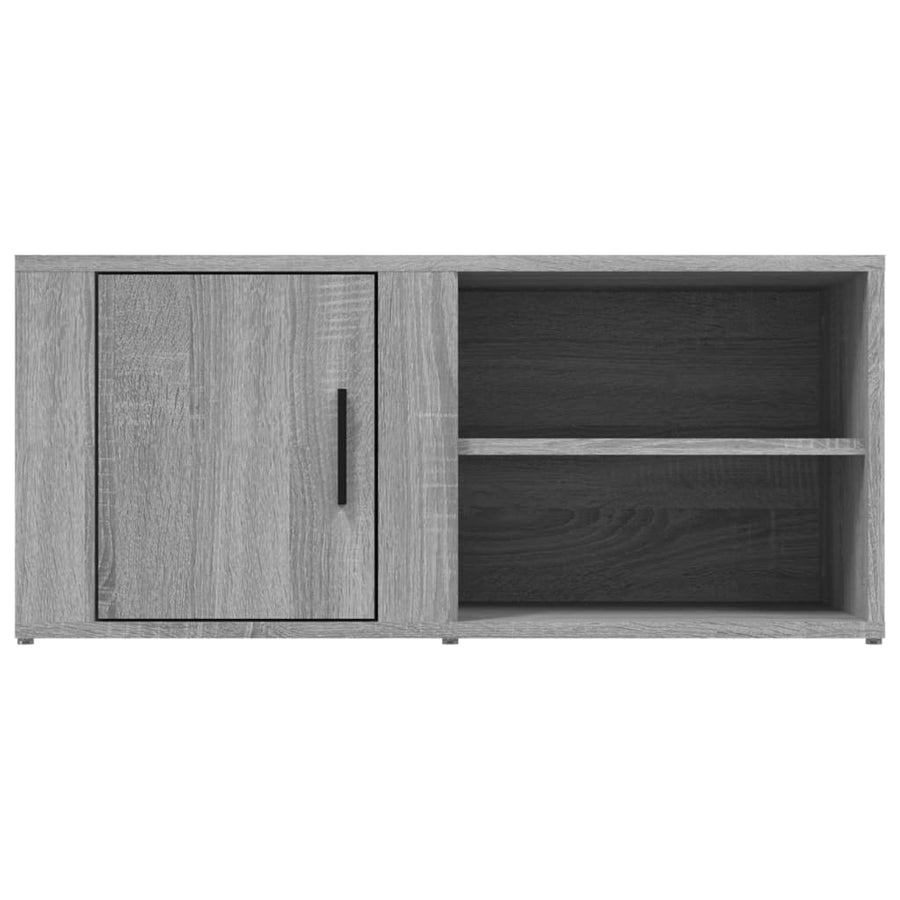 Tv-Meubels 80X31,5X36 Cm Bewerkt Hout Eiken 2 Grijs sonoma