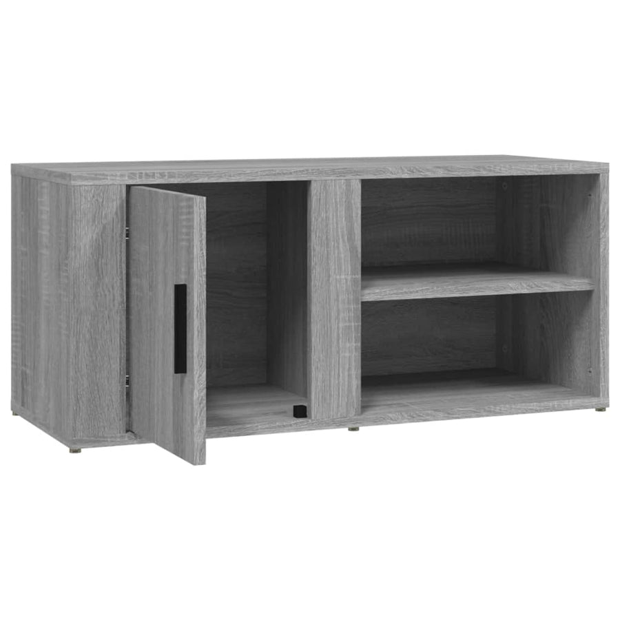 Tv-Meubels 80X31,5X36 Cm Bewerkt Hout Eiken 2 Grijs sonoma