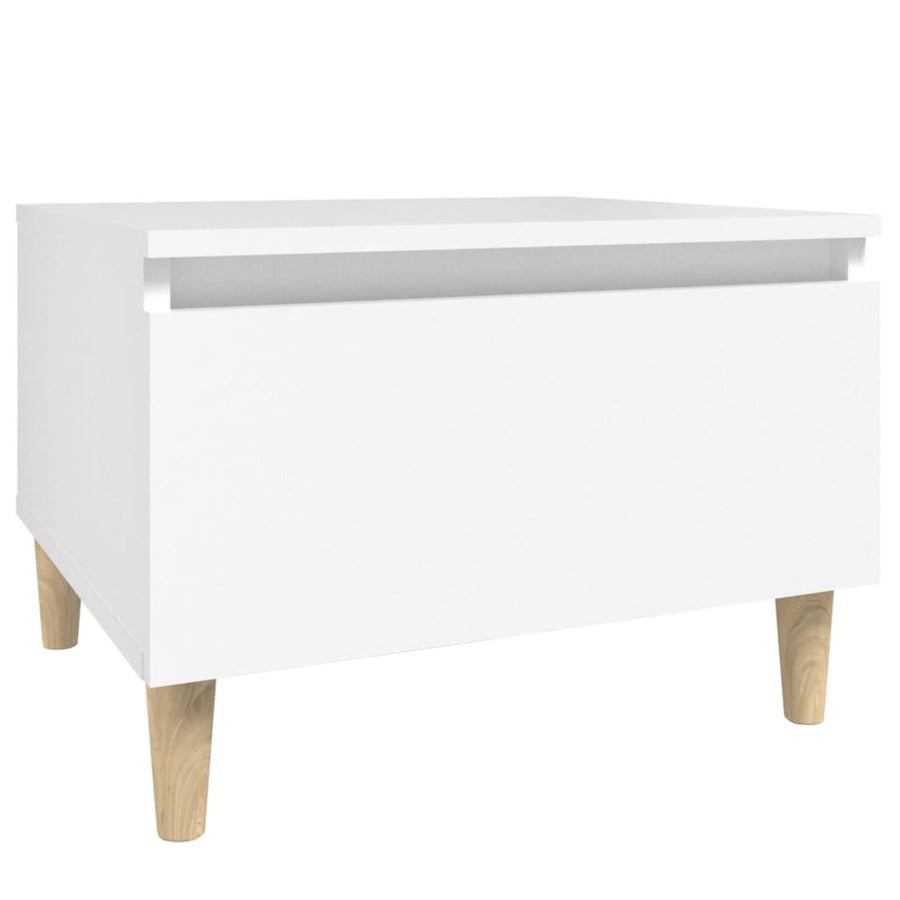 Bijzettafels 2 St 50X46X35 Cm Bewerkt Hout Wit
