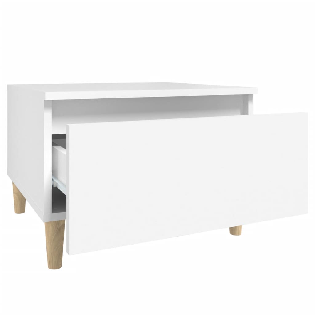 Bijzettafels 2 St 50X46X35 Cm Bewerkt Hout Wit